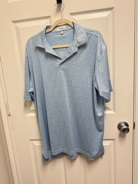 Peter Millar Blue Golf Club Polo